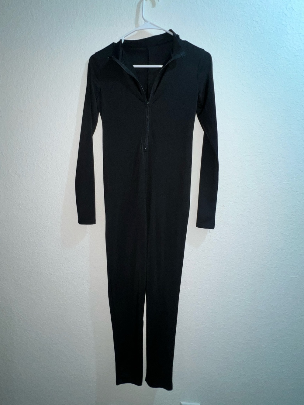 Women’s Black One-Piece Zipper Jumpsuit